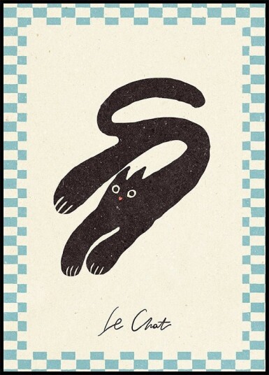 Le Chat Poster Plakat / 40x50cm