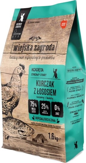 Wiejska Zagroda Kitten Kylling Laks Tørrfôr 1.6 kg
