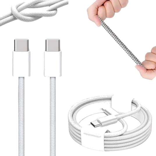 Vega Usb-Kabel Usb-C Til Usb-C 1 M Hvit (34802) Vega Usb-Kabel Usb-C Til Usb-C 1 M Hvit (34802)