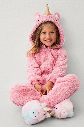 Ellos Collection One piece i fleece Rosa