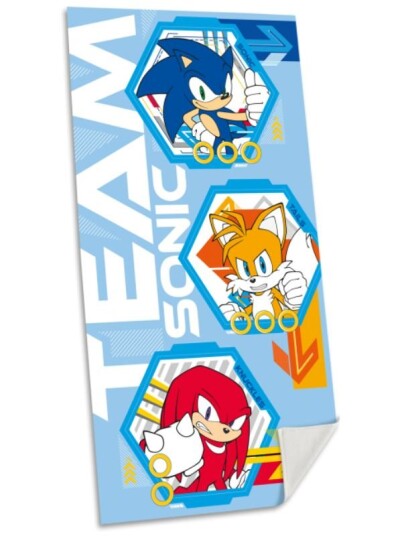 Sonic the Hedgehog strandhåndkle i bomull 70 x 140 cm