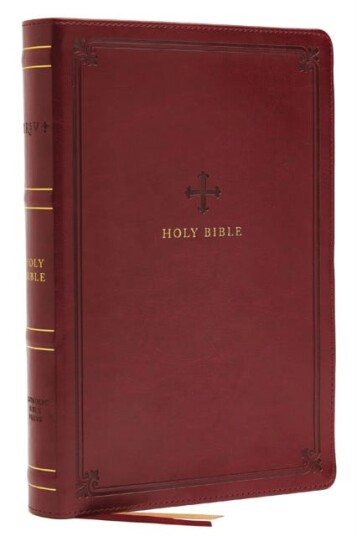 NRSV, Catholic Bible, Standard Personal Size, Leathersoft, Red, Comfort Print Holy Bible