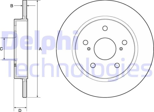 DELPHI BG4183C Bremseskive