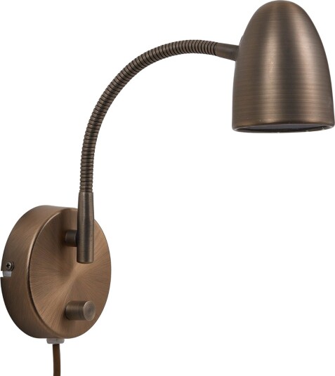 Koster Vegglampe Med Dimmer Oksidert Messing Koster Vegglampe Med Dimmer Oksidert Messing