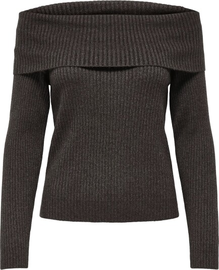 ONLY Onlkatia Ls Off Shoulder Knt Noos Brown S