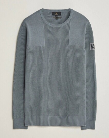 Belstaff Commander Knitted Crew Neck Atlantic Grey