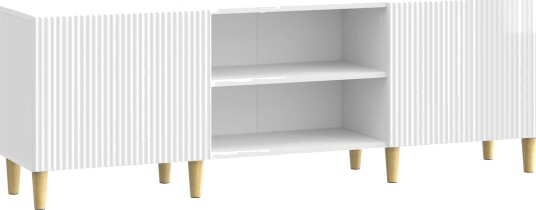 TV skap Høgglans hvit 150 x 31 x 50 cm Konstruert tre TV skap Høgglans hvit 150 x 31 x 50 cm Konstruert tre