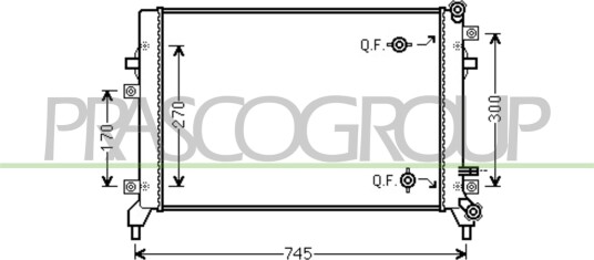 PRASCO AD322R009 Radiator motorkjøling PRASCO AD322R009 Radiator motorkjøling
