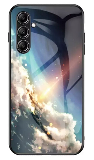 INCOVER Samsung Galaxy S23 FE Deksel m. Bakside av Glass - Fargerik Himmel