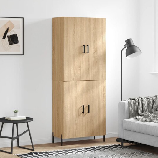Highboard sonoma eik 69,5x34x180 cm konstruert tre Highboard sonoma eik 69,5x34x180 cm konstruert tre