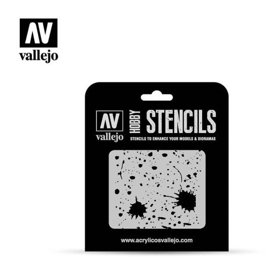 Vallejo Stencils Splash and Stains 1/35