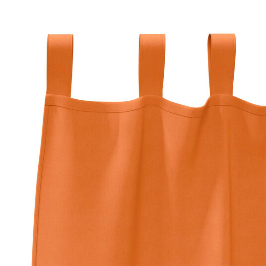 Gardiner med gardiner 2 pcs Lys oransje Polyester Gardiner med gardiner 2 pcs Lys oransje Polyester