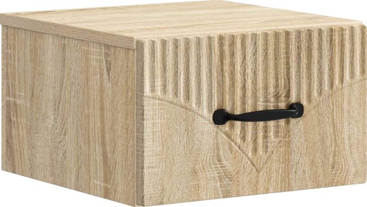  Vegghengt Nattbord Sonoma eik 34,5 x 33 x 20 cm Konstruert tre