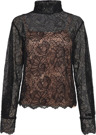 ROTATE Lace Long Sleeve Blouse Black 42