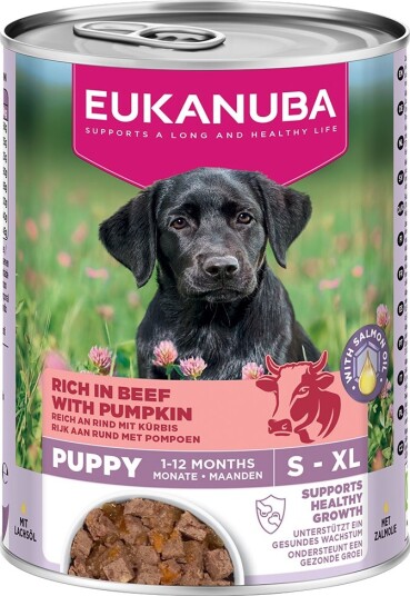 Eukanuba Våtfôr Puppy Rik På Med Gresskar Okse 6 X 400 G
