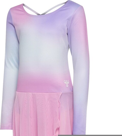 Hummel Junior Gradient Skirty Gymsuit Long Sleeve Rosa 110