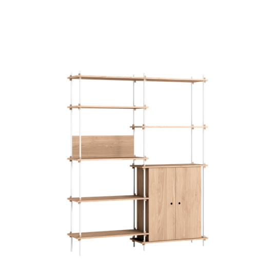 MOEBE S.200.2.I.OA Hyllesystem Eik/ Hvit