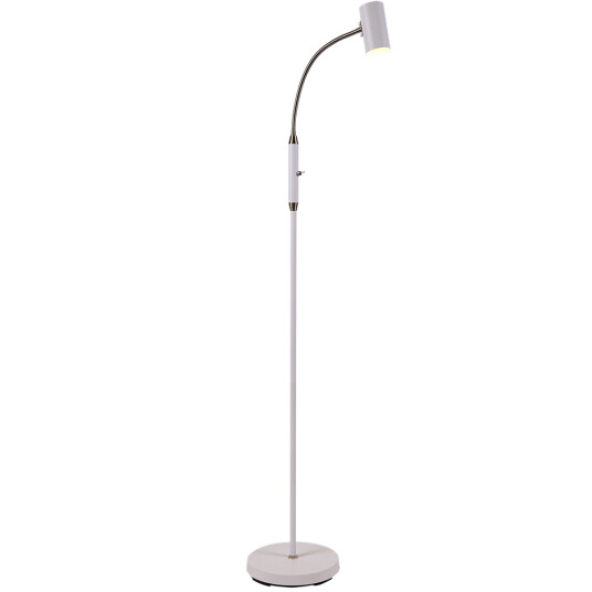 Brasil gulvlampe 130 cm Hvit/Nikkel