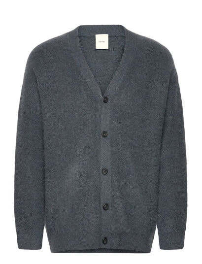 Calvin Klein Ls Brushed Alpaca Cardigan Swtr - Grey - XS Calvin Klein Ls Brushed Alpaca Cardigan Swtr - Grey - XS