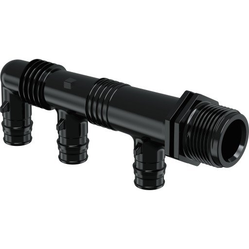 Uponor Q&E 3 x 16 mm Manifold med 3/4" Hann-gjenger i PPSU
