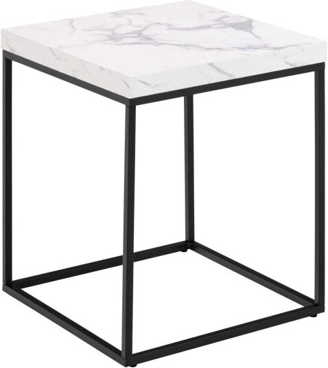 Barossa sofabord 40cm marmor dekor hvit.