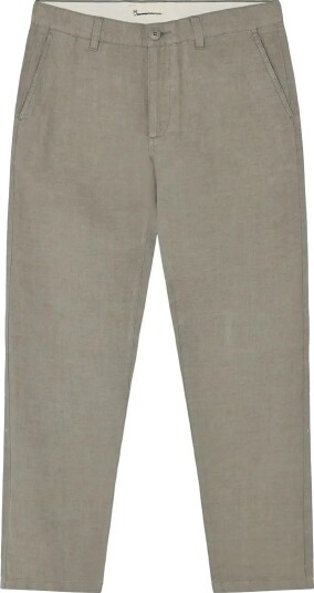 Knowledge Cotton Apparel Chuck Regular Linen Pants Beige 34 x 32