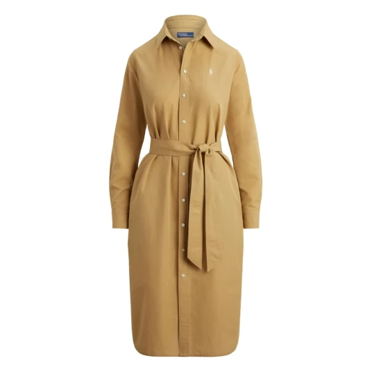 Polo Ralph Lauren Cotton Linen Belted Shirtdress Brown 32 Polo Ralph Lauren Cotton Linen Belted Shirtdress Brown 32