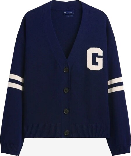 GAP Cotton Barrel Cardigan From The Gap Collection   TAPESTRY NAVY   S