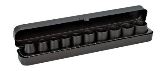 Hitachi 751879, Kraftpipesett, Sort, 10 Hoder, 1/2", 10,11,12,13,14,17,19,21,22,24 Mm