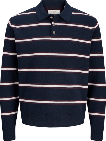 Jack & Jones Joratocha Knit Stripe Polo Navy S Jack & Jones Joratocha Knit Stripe Polo Navy S