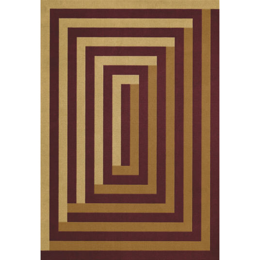 Layered Teklan Labyrinth Ullteppe 250x350 cm Sand / Mulberry