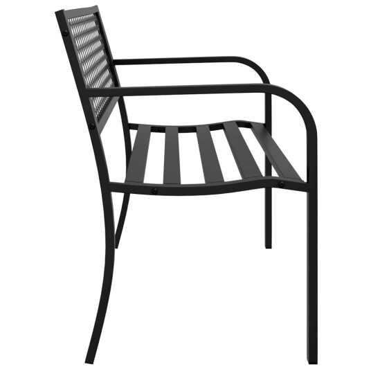 Hagebenk 119 cm svart stål 4002828 Hagebenk 119 cm svart stål 4002828