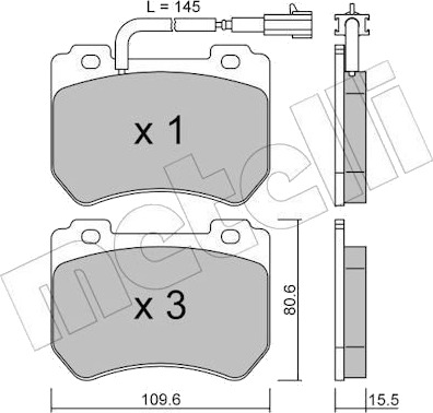 METELLI 22 0848 0 Bremseklosser