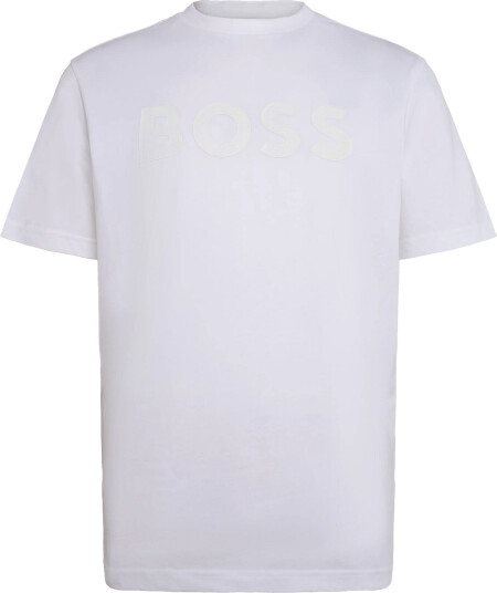 BOSS Ts_Structure Logo - White - XS