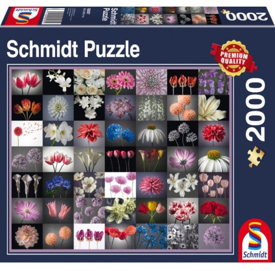 Schmidt Puzzles Jigsaw Puzzle 2000 brikker Blomsterhilsen