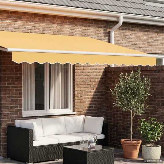 vidaXL Markisekant erstatning sand 329 x 20 cm Polyester