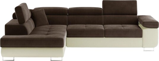 Seksjon Eltap Anton 272x203x85 cm Jasmine 29 Soft 33 Brun Beige Venstre