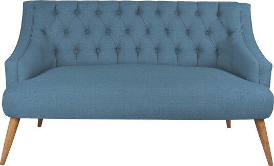 Lamonti 2 seters Sofa Mørkeblå/Natur