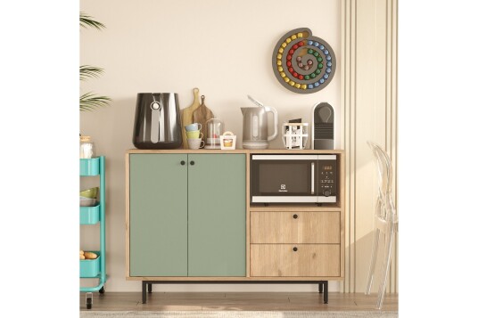 Donae Kommode 120 cm Eik/Grønn