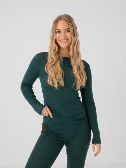 Twentyfour Finse Merino Long Sleeve Topp Grønn 34