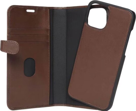 Carl Buffalo Læder Flip-Cover Lommebok til iPhone 14 Pro Max - Brun
