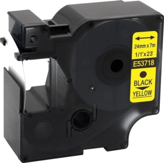 Dymo D1 Erstatningstape 53718 24 Mm X 7 M Gul/Svart