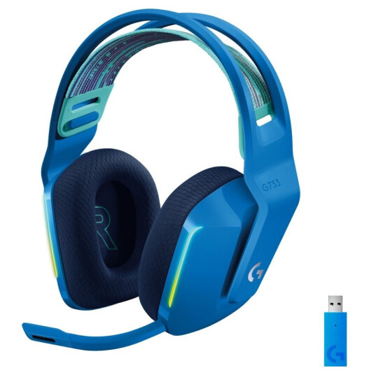 Logitech G733 Lightspeed tr??dl??st gaming-headset - Bl??