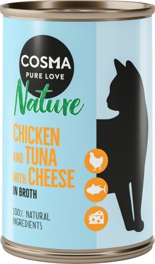 Cosma Våtfôr Nature & Tunfisk Med Ost Kylling 12 X 140 G