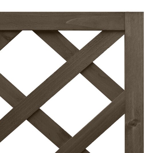 vidaXL Blomsterkasse med espalier hjørne grå 40x40x150 cm heltre gran