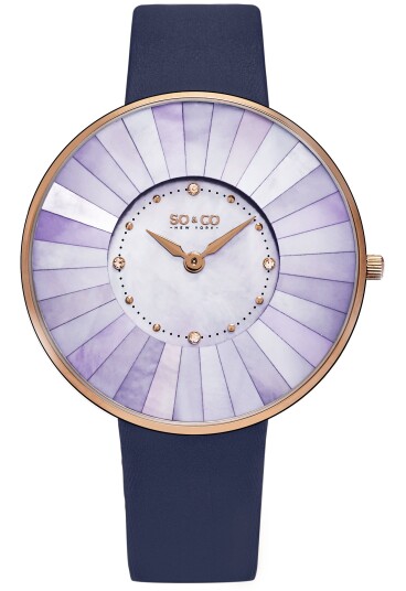 So & Co New York Dameklokke 5275.3 SoHo Lilla/Sateng Ø38 mm