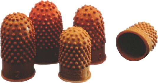 Rexel Size 3 Fingerbøll Gummi Mørkeoransje En Pakke 10