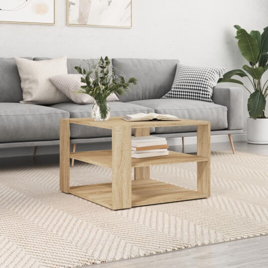 vidaXL Salongbord sonoma eik 59,5x59,5x40 cm konstruert tre