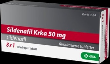 Sildenafil Krka 50 mg tabletter 8 stk Sildenafil Krka 50 mg tabletter 8 stk