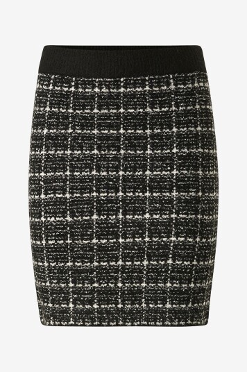 Vila - Skjørt viAudrey Check Knit Skirt - Svart